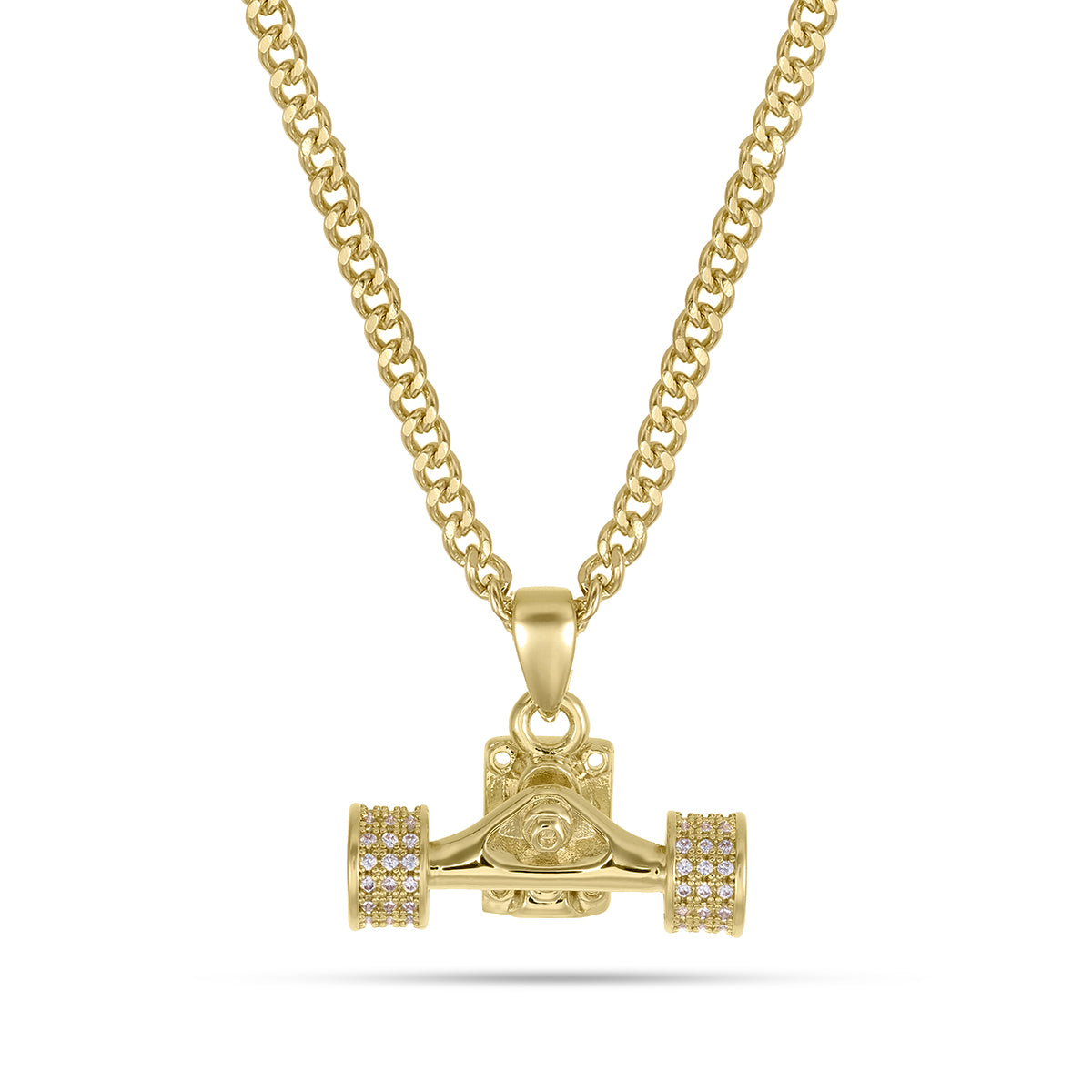 ICED OUT TRUCK PENDANT (GOLD)