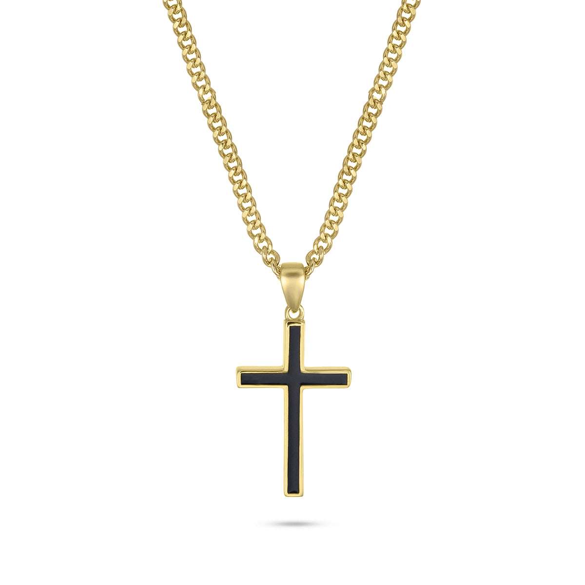 DOUBLE SIDED CROSS PENDANT (GOLD)