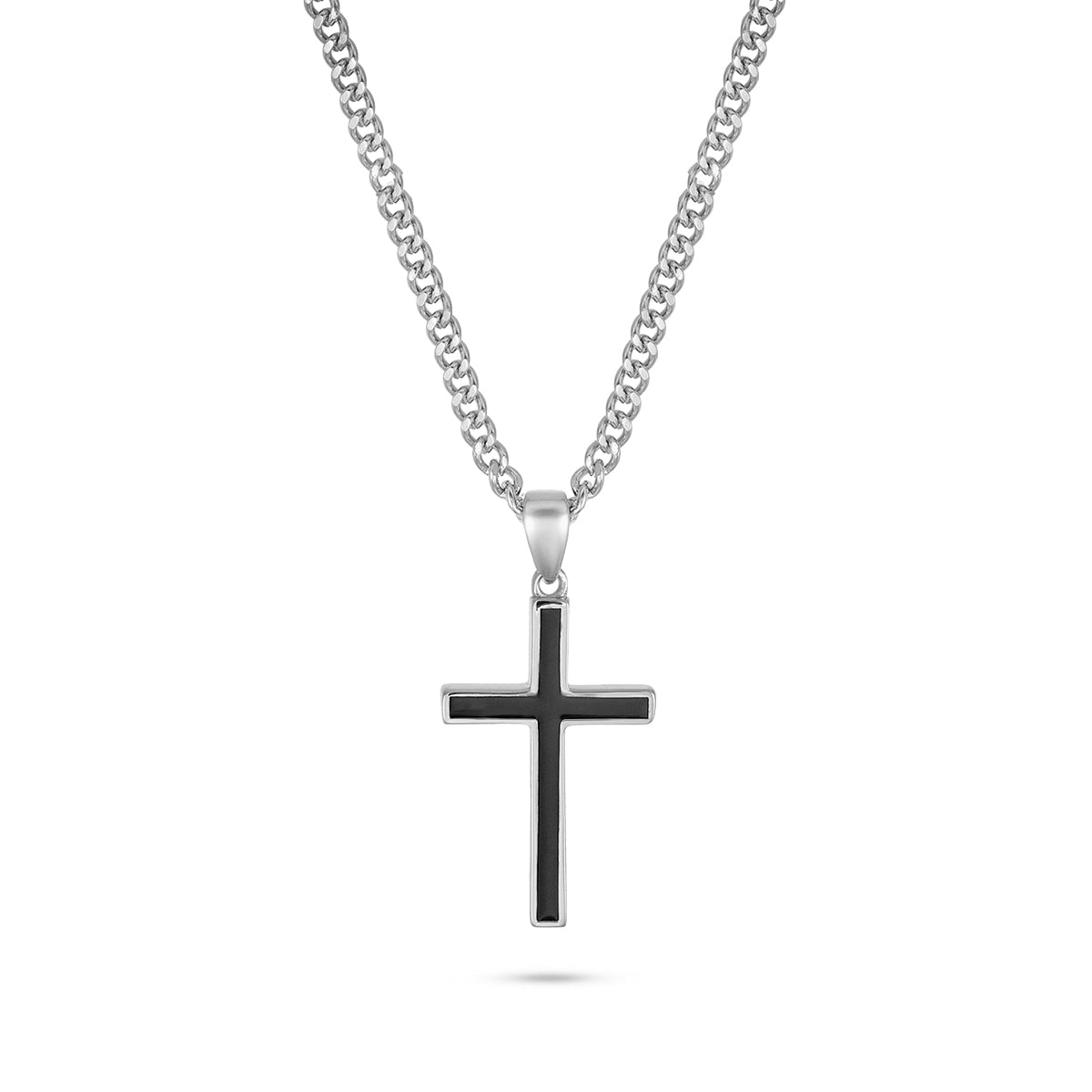 DOUBLE SIDED CROSS PENDANT (SILVER)