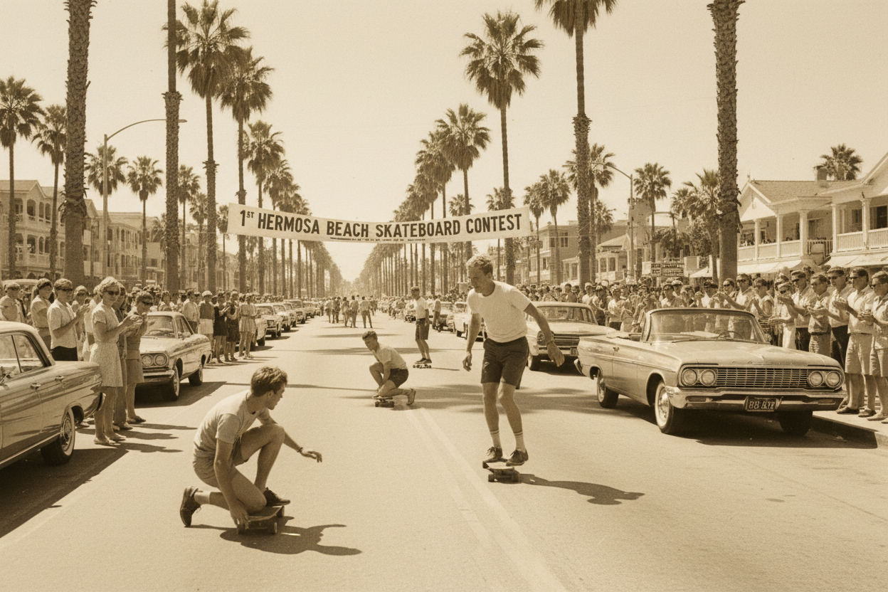 The Historic First Skate Contest in Hermosa Beach, 1963