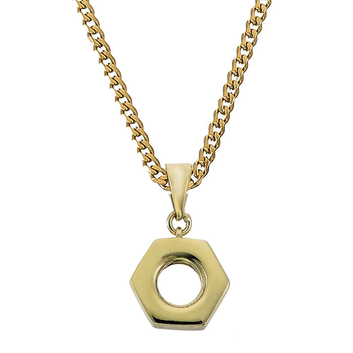 Hex Nut Pendant (Gold)