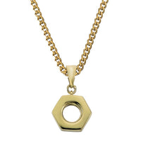 Thumbnail for Hex Nut Pendant (Gold)