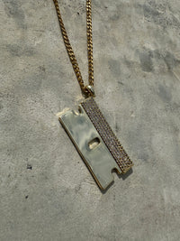 Thumbnail for ICED OUT RAZOR BLADE PENDANT (GOLD)