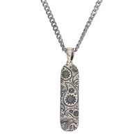 Thumbnail for SALE! PAISLEY SKATEBOARD DECK PENDANT (SILVER)