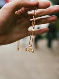 Thumbnail for Skateboard Truck w/Wheels Pendant (Gold)