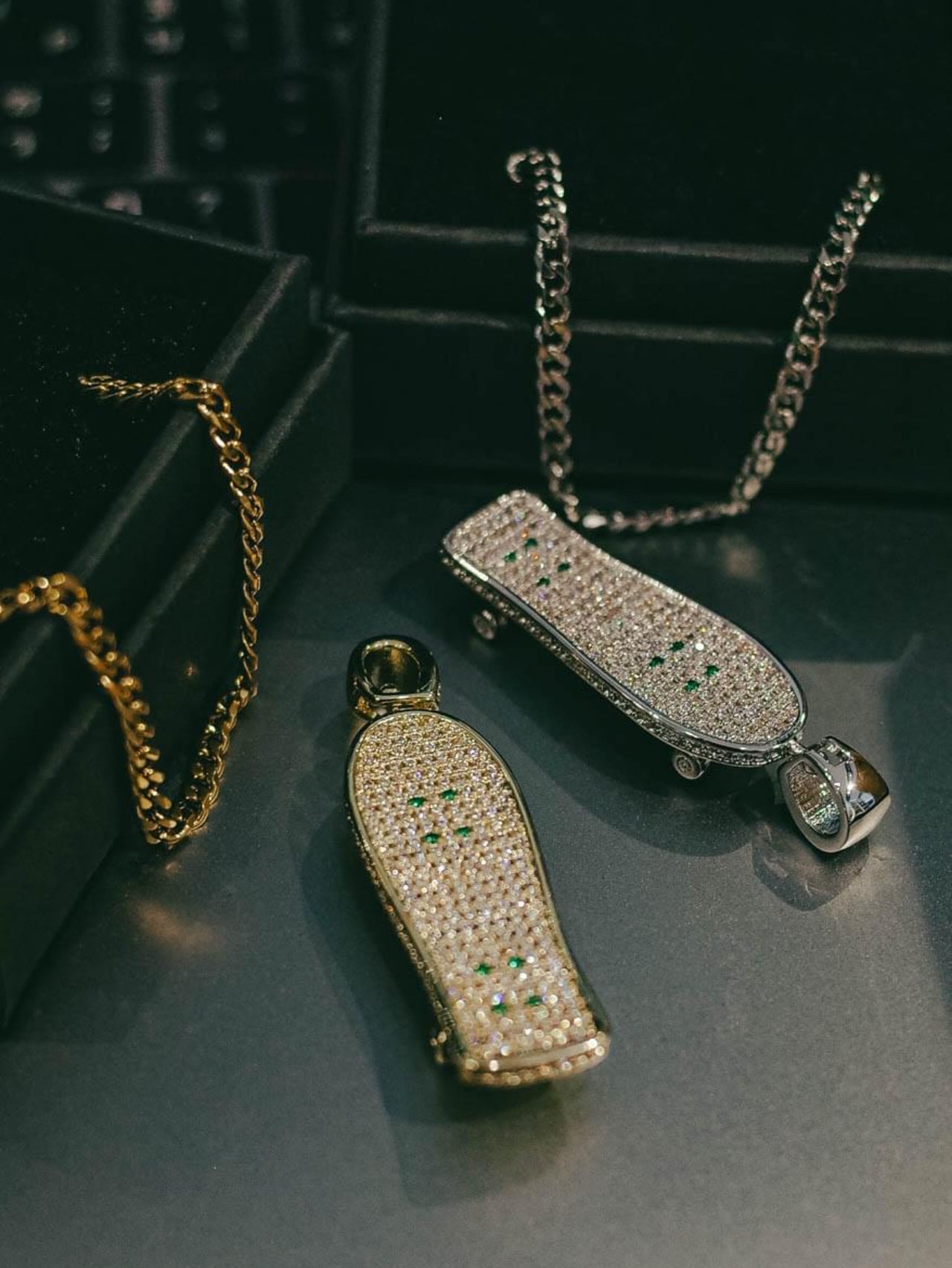 ICED OUT Old School Deck Pendant (Silver)