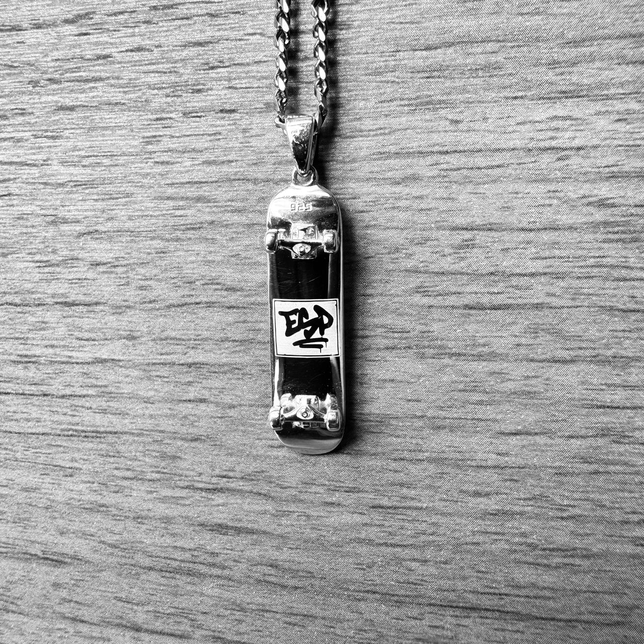 ESP Special Edition Skateboard Pendant (Silver)
