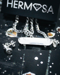 Thumbnail for Skateboard Pendant & Earrings Bundle (Silver)