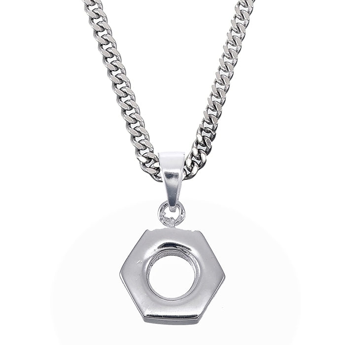 Hex Nut Pendant (Silver)