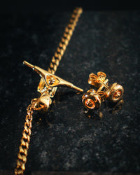 Thumbnail for Skateboard Truck & Earrings Bundle (Gold)
