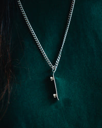 Thumbnail for Skateboard Pendant & Ring Bundle (Silver)