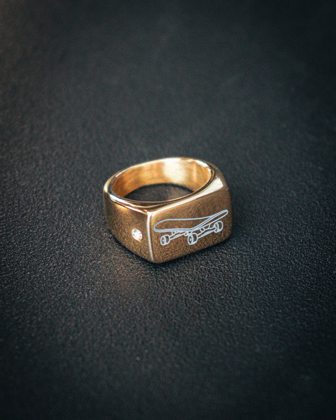 Skateboard-Ring (Gold)