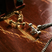 Thumbnail for Skateboard Truck w/Wheels Pendant (Gold)