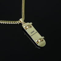 Thumbnail for PERSONALIZED SKATEBOARD PENDANT (GOLD)