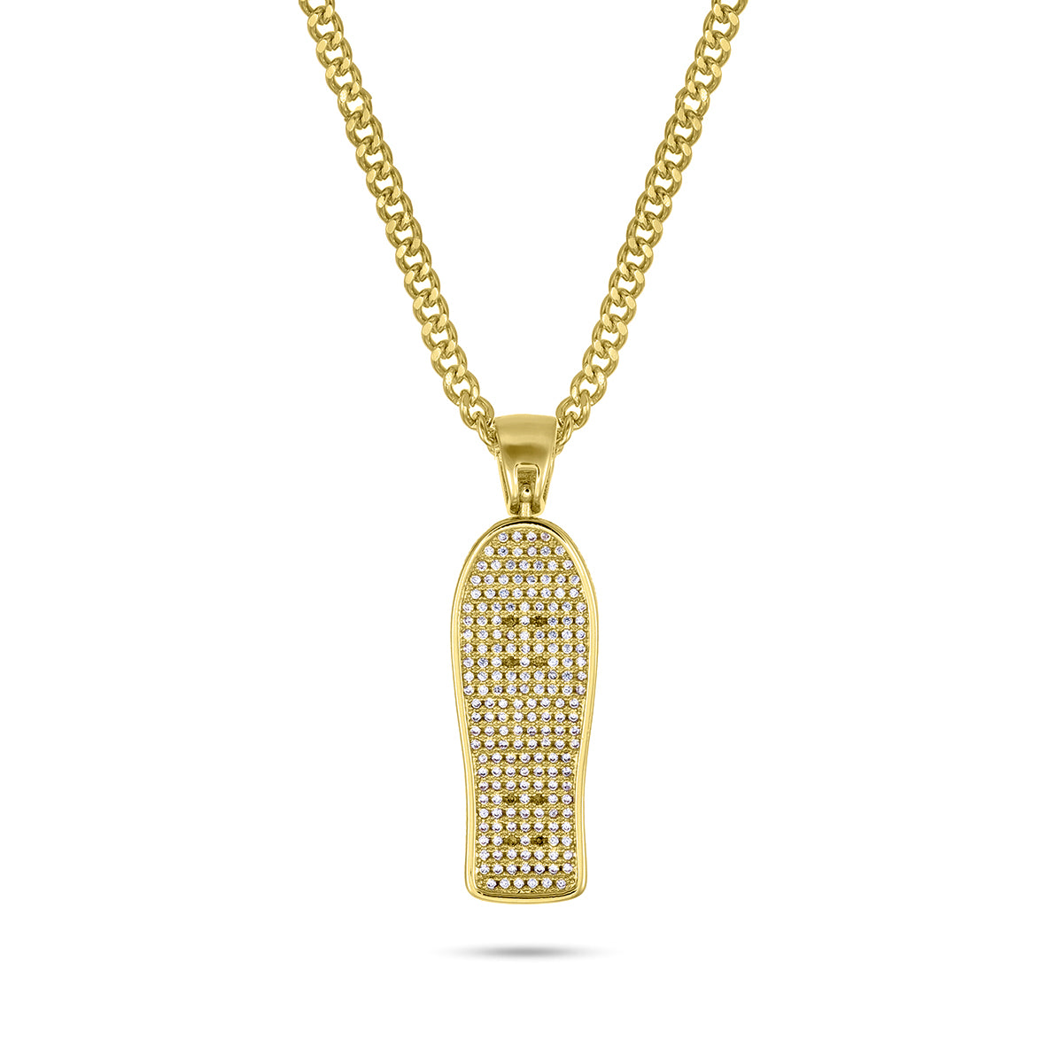 ICED OUT Old School Deck Pendant (Gold)