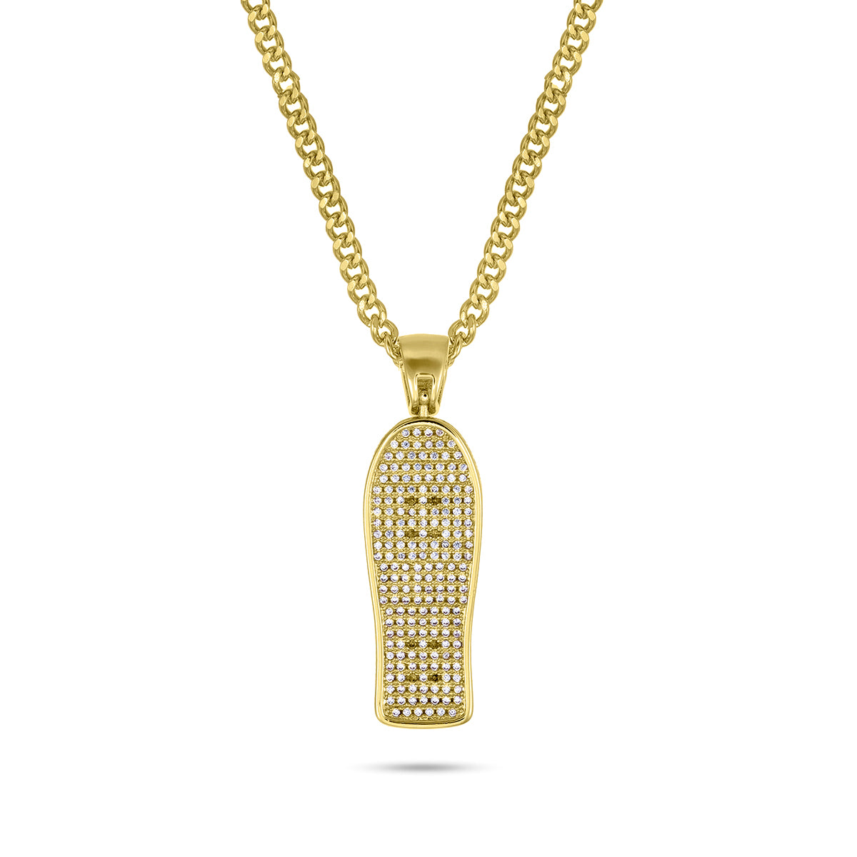 ICED OUT OLD SCHOOL DECK PENDANT (GOLD)