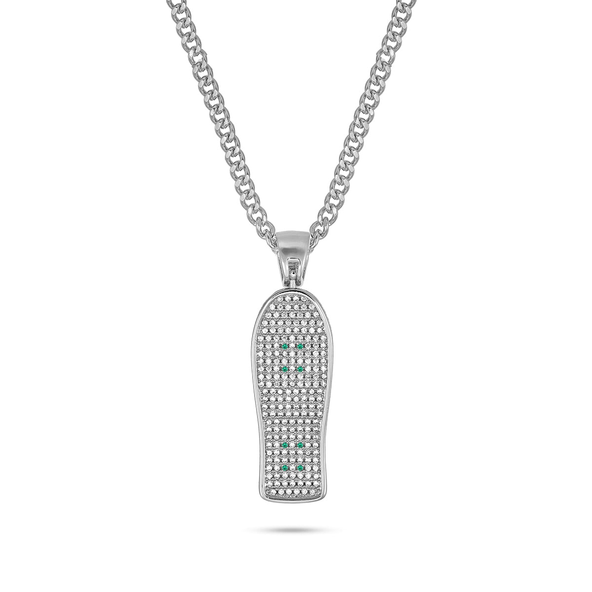 ICED OUT Old School Deck Pendant (Silver)