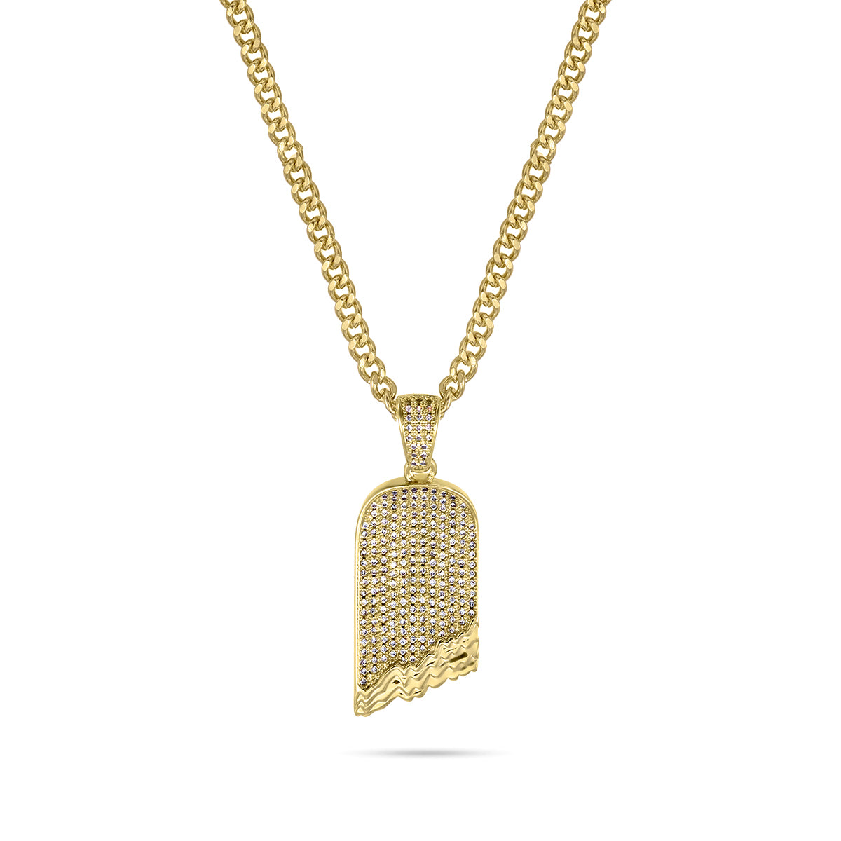 ICED OUT Broken Deck Pendant (Gold)