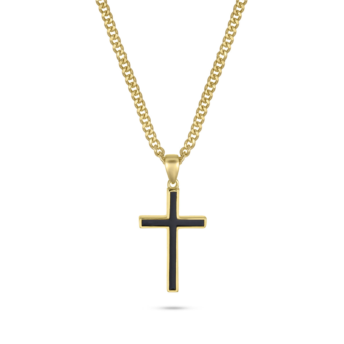 Colgante de cruz de doble cara (oro)