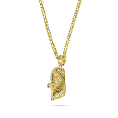 Iced Out Broken Deck Pendant (Gold)