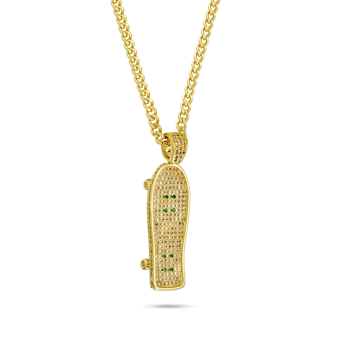 ICED OUT OLD SCHOOL DECK PENDANT (GOLD)