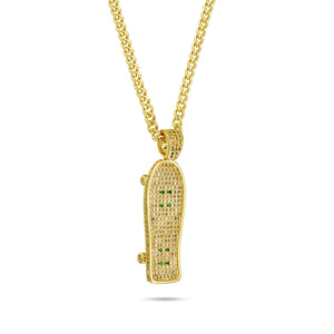 Iced Out Old School Deck Pendant (Gold)