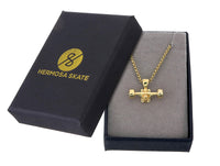 Thumbnail for Skateboard Truck w/Wheels Pendant (Gold)
