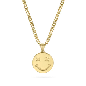 Smiley Face v2 Pendant (Gold)