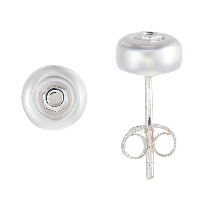 SKATEBOARD WHEEL EARRINGS (SILVER)