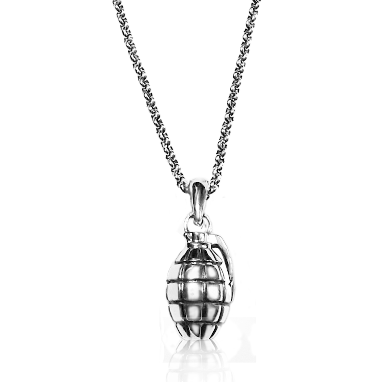 GRENADE PENDANT (SILVER)