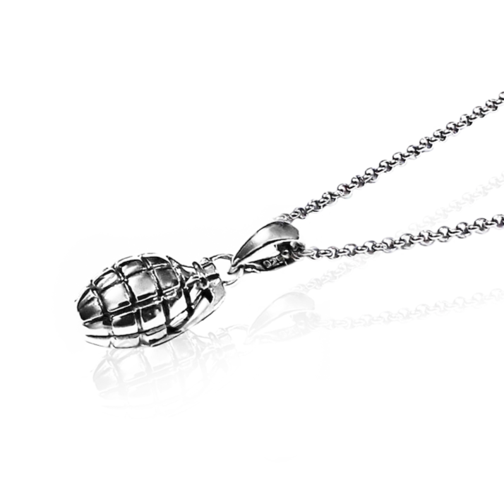 GRENADE PENDANT (SILVER)